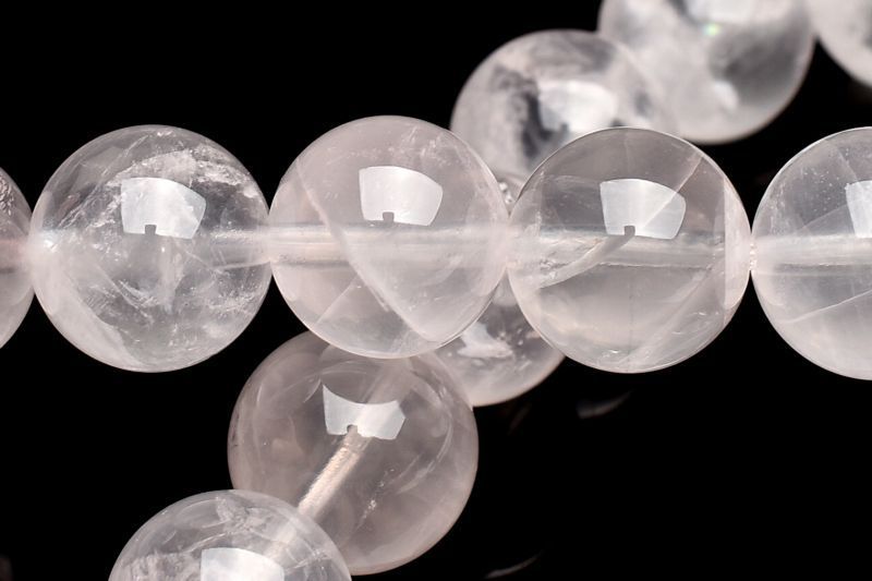 １点物 コロンビア産 ピンクレムリアンシードクリスタル 9.5 mm ブレスレット パワーストーン 天然石 _U 8263