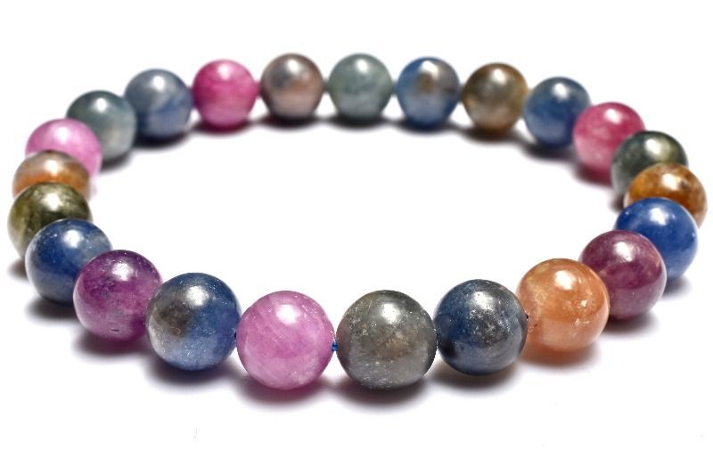 1点物】天然非加熱 マルチカラーサファイア(コランダム) 8.5mm