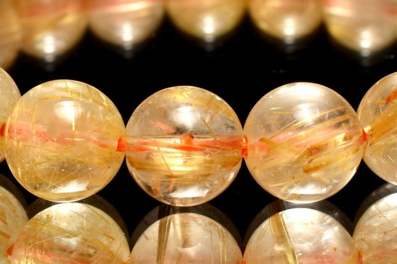 1点物】金針の輝き ゴールドタイチンルチルクォーツ 9mm ブレスレット