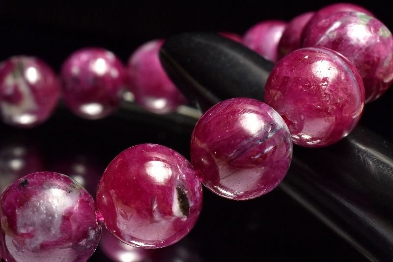  １点物 透け感あり ルビーインクォーツ 10.5 mm ブレスレット パワーストーン 天然石 _MC 2025 ブレスレット バングル アクセサリー