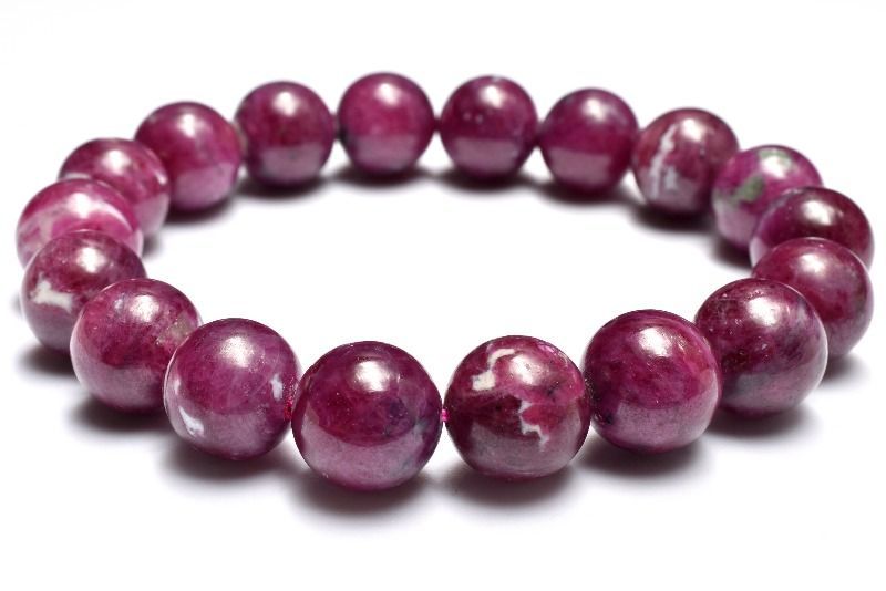 １点物 透け感あり ルビーインクォーツ 11 mm ブレスレット パワーストーン 天然石 _MC 2026