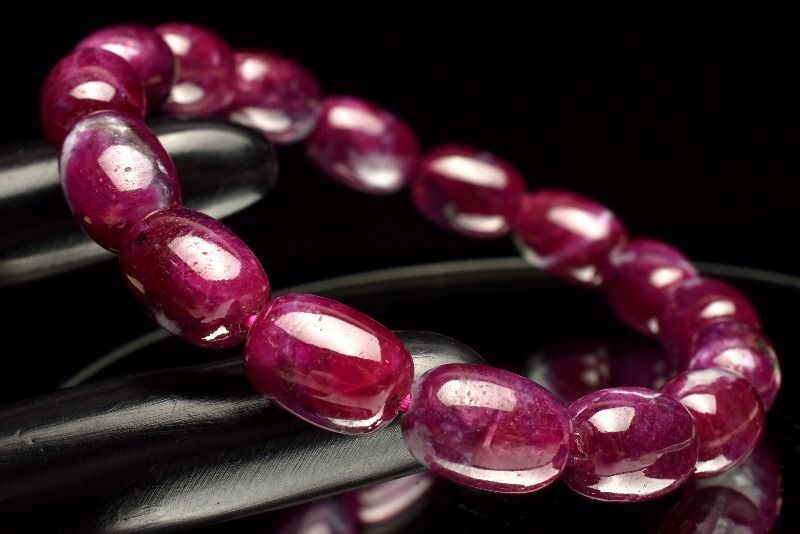 １点物 AAA 重厚感 ルビー 11 5 x 8 mm チューブ ブレスレット パワーストーン 天然石 _MC 2071