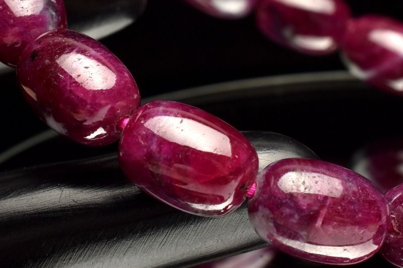 １点物 AAA 重厚感 ルビー 11.5 x 8 mm チューブ ブレスレット パワーストーン 天然石 _MC 2071