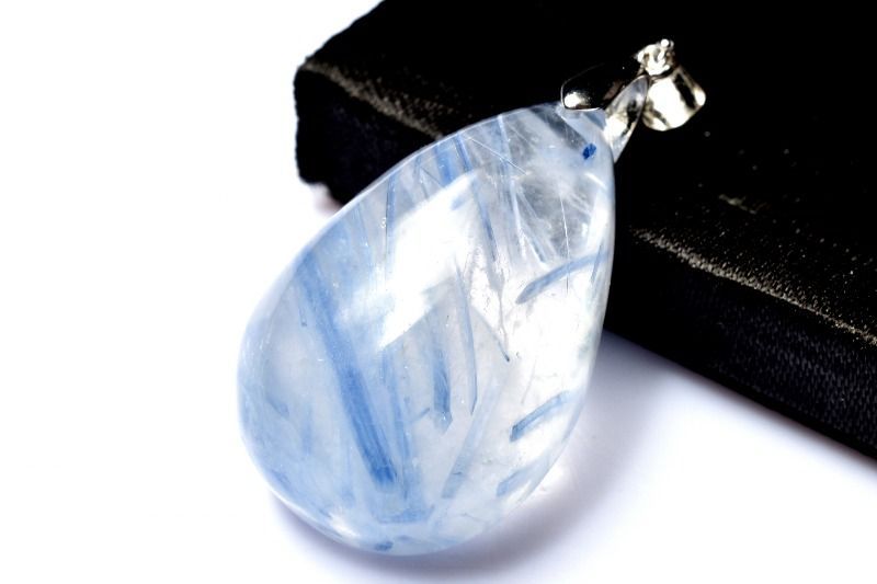 1点物】シルバー925◇天然無着色 カイヤナイトシリカ 29x19mm 