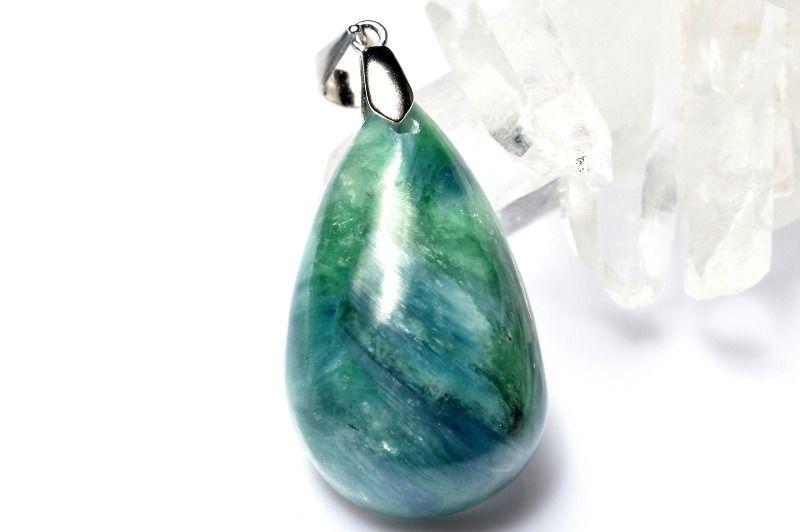 1点物】シルバー925◇希少共生 カイヤナイトインフックサイト 28x16mm