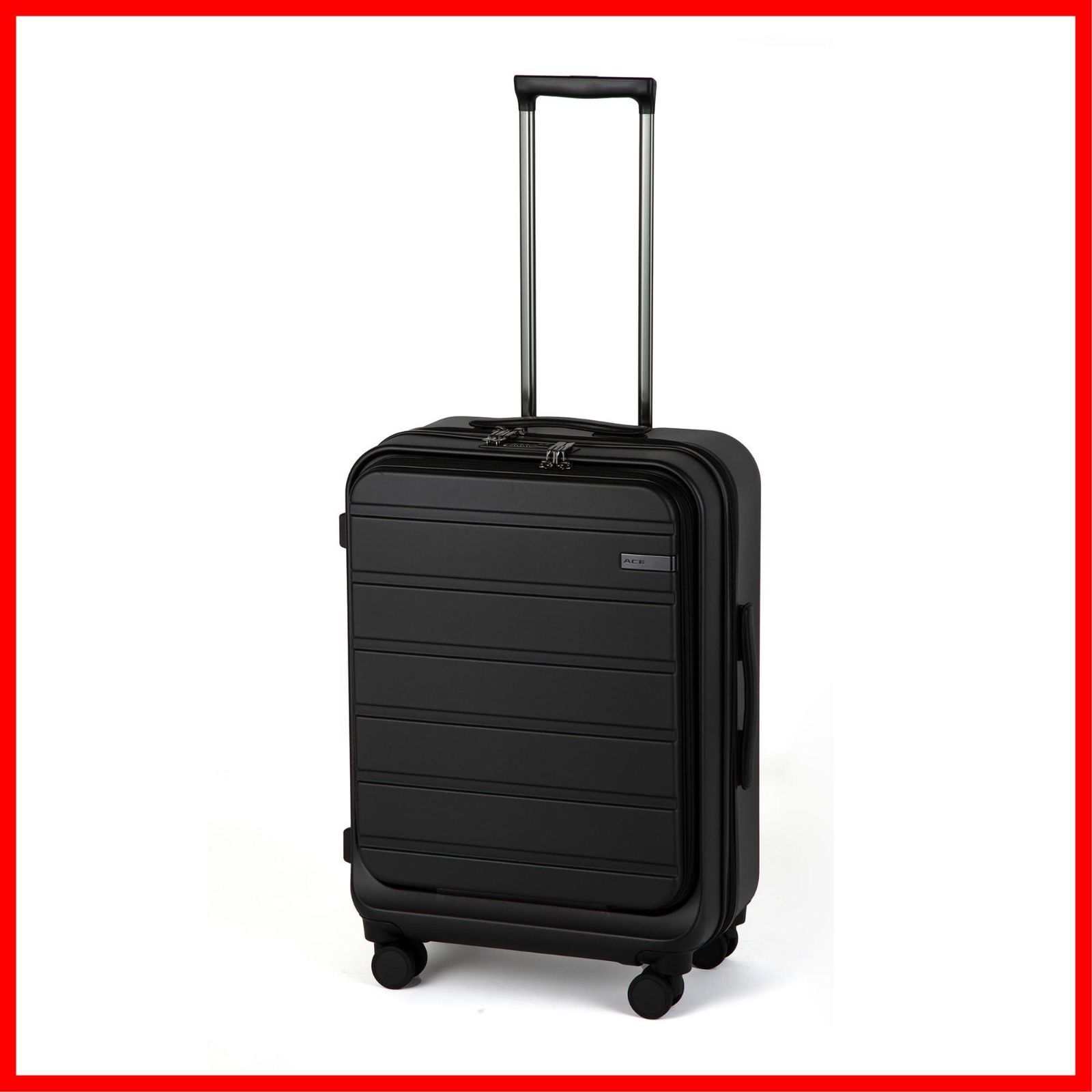 数量 キャリーケース フレットボード キャスターストッパー ブラック 双輪キャスター Mサイズ スーツケース 50 L エース