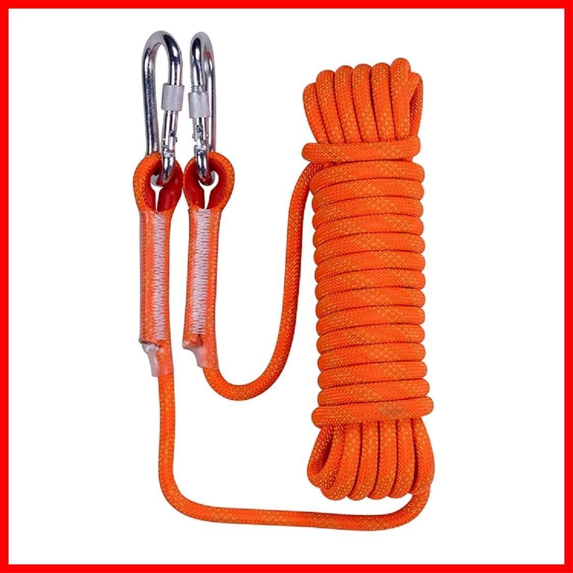 収納袋セット 耐荷重1000㎏ アウトドア 50 m キャンプ 長さ 防災 10 mm オレンジ 太さ 多目的ロープ