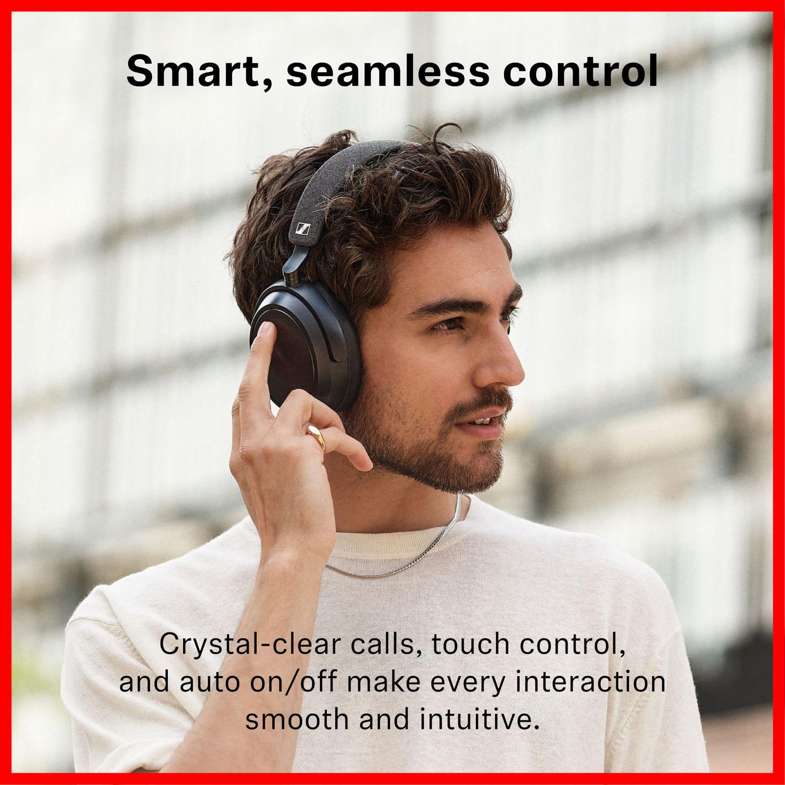  4 bluetooth Wireless ブラック 高性能ドライバー ノイズキャンセリング ワイヤレスヘッドホン 60時間再生 タッチパネル 低遅延 aptX ゼンハイザー Sennheiser Adaptive マルチポイント その他 文房具 事務用品