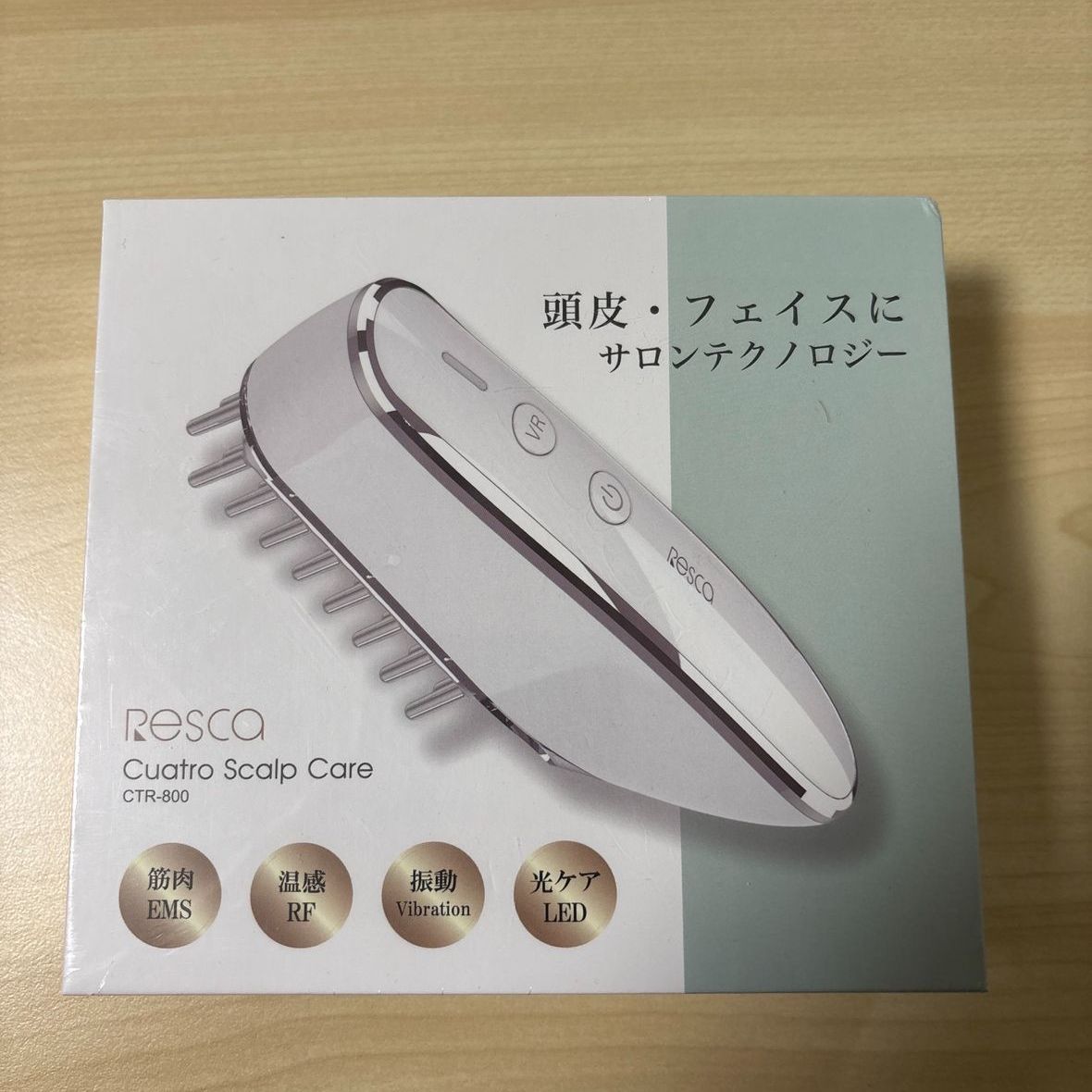 Resca クアトロスカルプケア CTR 800 EMS RF LED 振動 頭皮＆フェイス美顔器 シュリンク