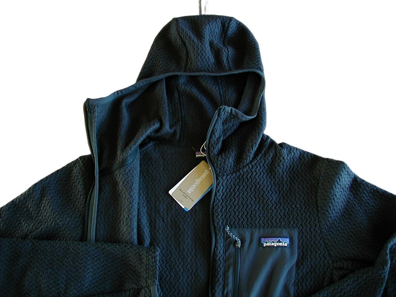 XS パタゴニア Ｍ’s R 1 エア フルジップ フーディ patagonia Black BLK
