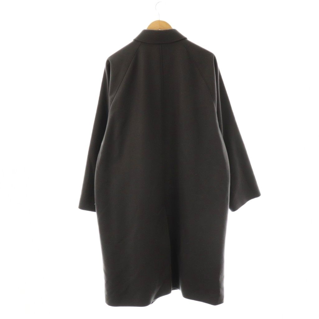 エイトン ATON SUPER 160 S DOUBLE SAXONY COAT ステンカラーコート 04 チャコールグレー |ES OS AD