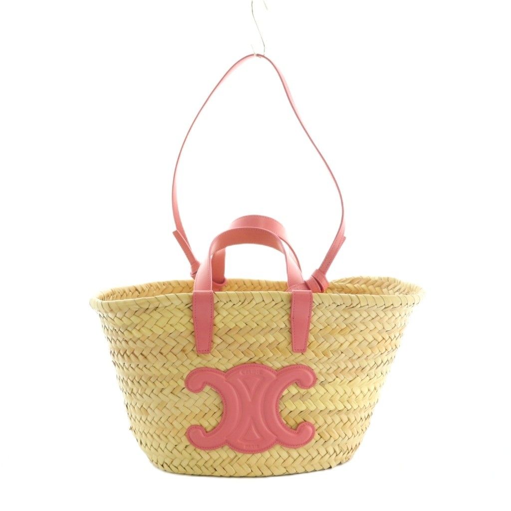 セリーヌ CELINE Teen Trionphe トリオンフ かごバッグ ラフィア