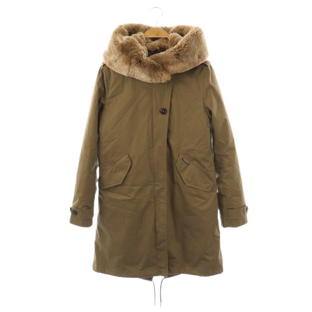 人気✨ウールリッチ モッズコート ラビットファー オリーブ ウールリッチ WOOLRICH モッズコート アウター ラビットファー XS