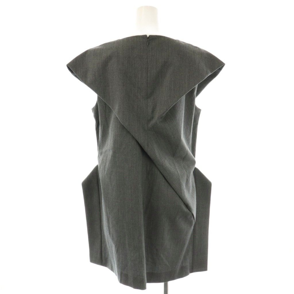 エンフォルド ENFOLD 25 SS archetype woギャバ 立体オーバーTタンクトップ プルオーバー 38 グレー HK OS