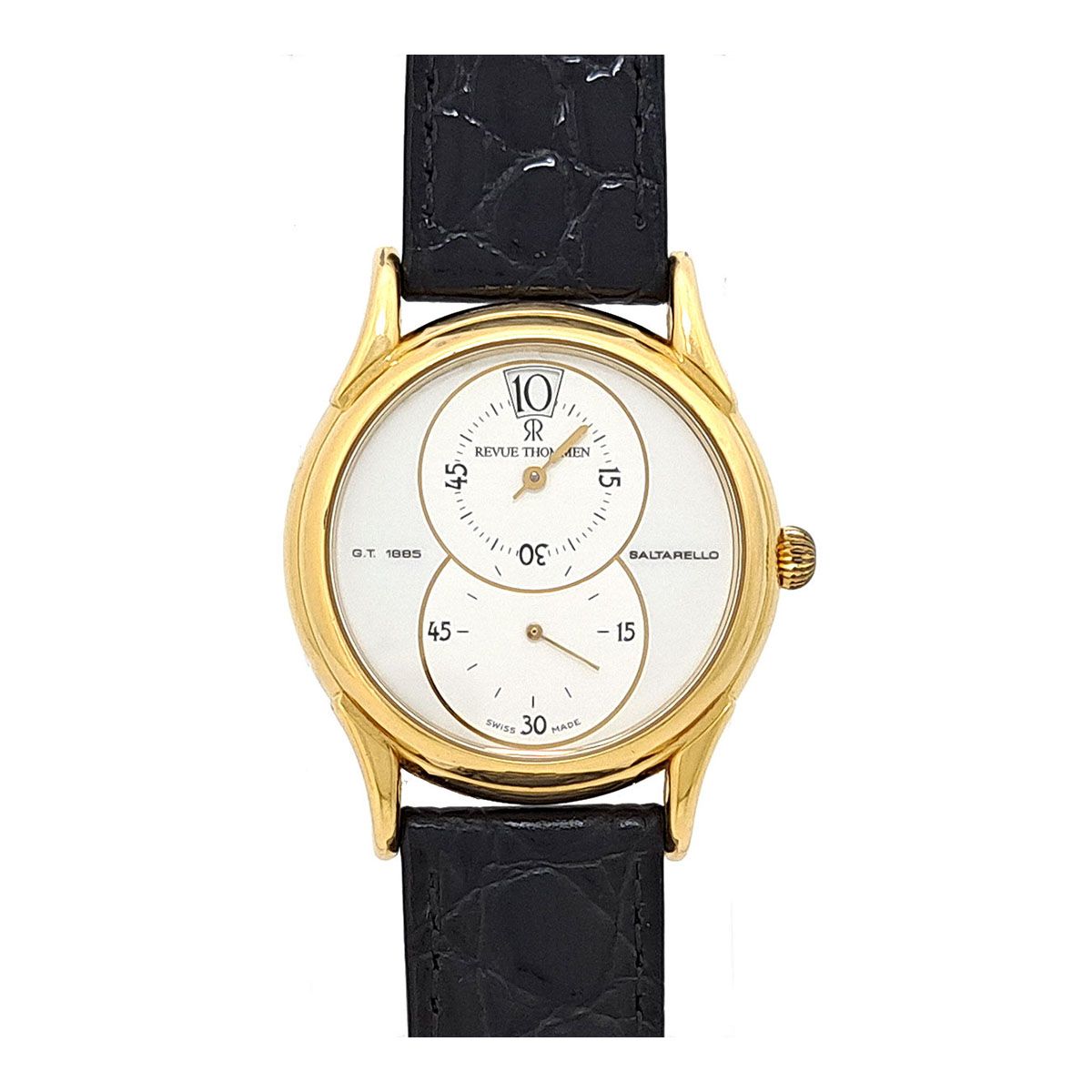 レビュートーメン ジャンピングアワー サルタレロ 5222001 手巻き ステンレススティール ゴールドメッキ メンズ ボーイズ Revue Thommen 時計
