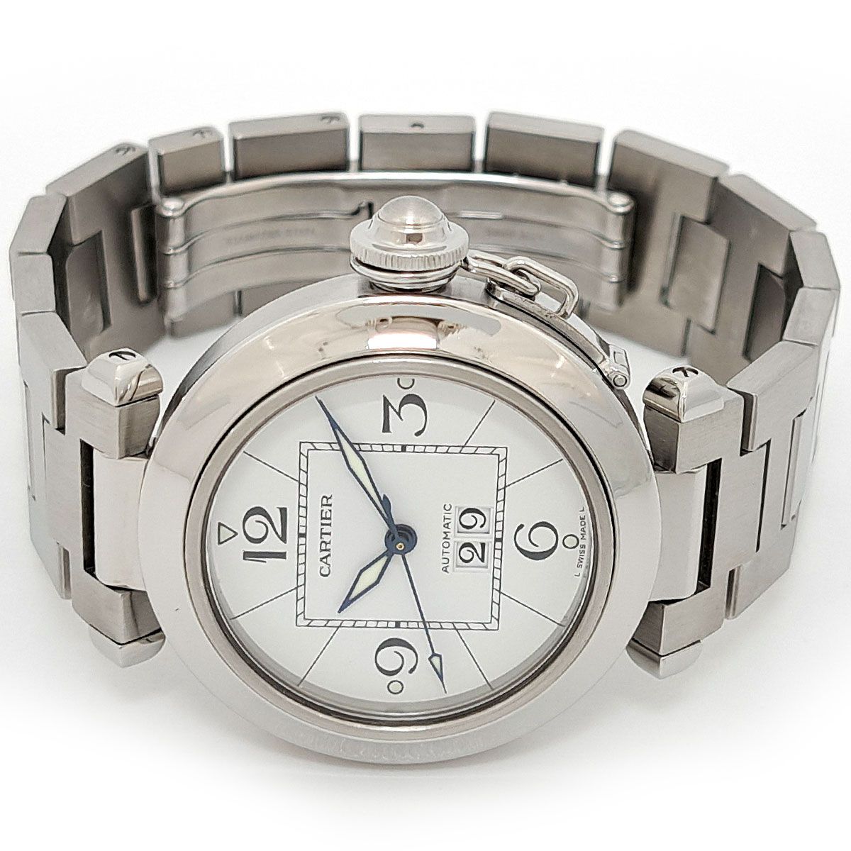 カルティエ パシャ C ビッグデイト W31055M7 自動巻き ステンレス