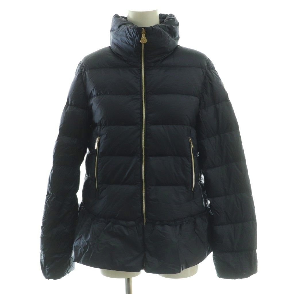 モンクレール MONCLER ANET アネ ペプラムダウンジャケット アウター ジップアップ 12 紺 ネイビー NR OS