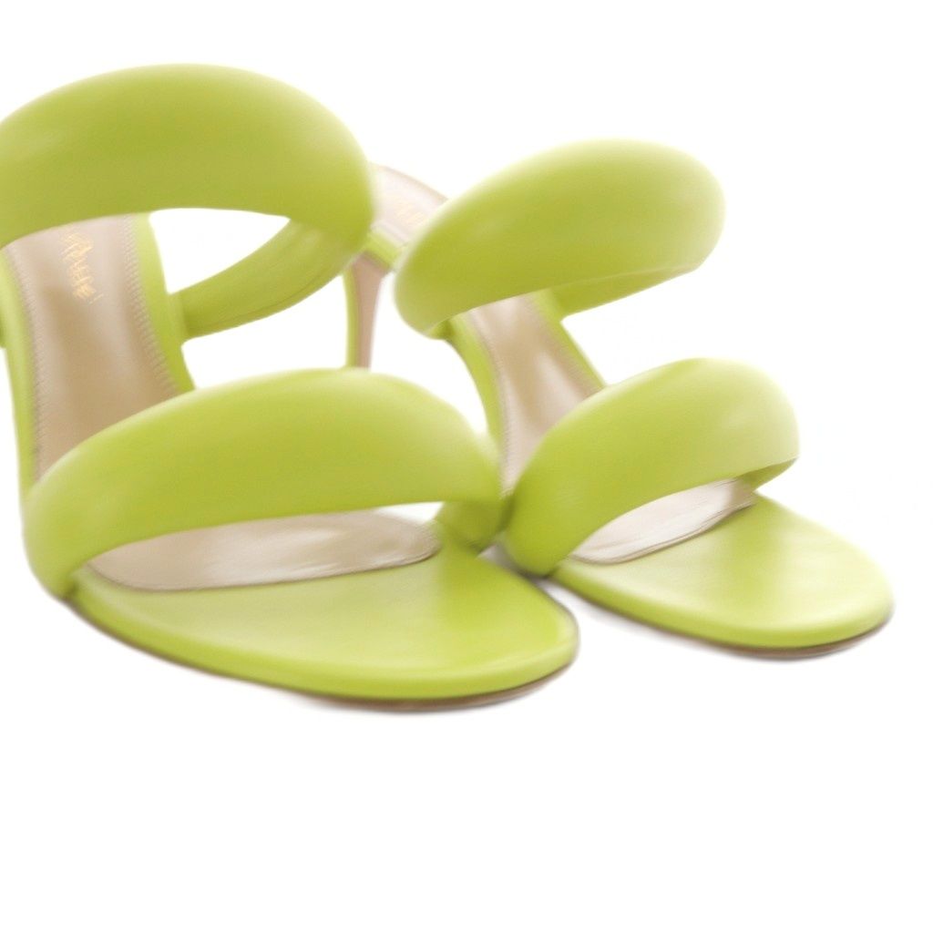  ジャンヴィトロッシ Gianvito Rossi Bijoux Slide 70 レザーサンダル ピンヒール 35 イエロー YO 16 サンダル サンダル ミュール