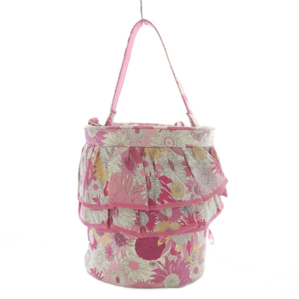セツコサジテール setsuko sagittaire リバティ2 wayショルダーバッグ ハンドバッグ ワンハンドル 斜め掛け 花柄 フリル ピンク YO 11