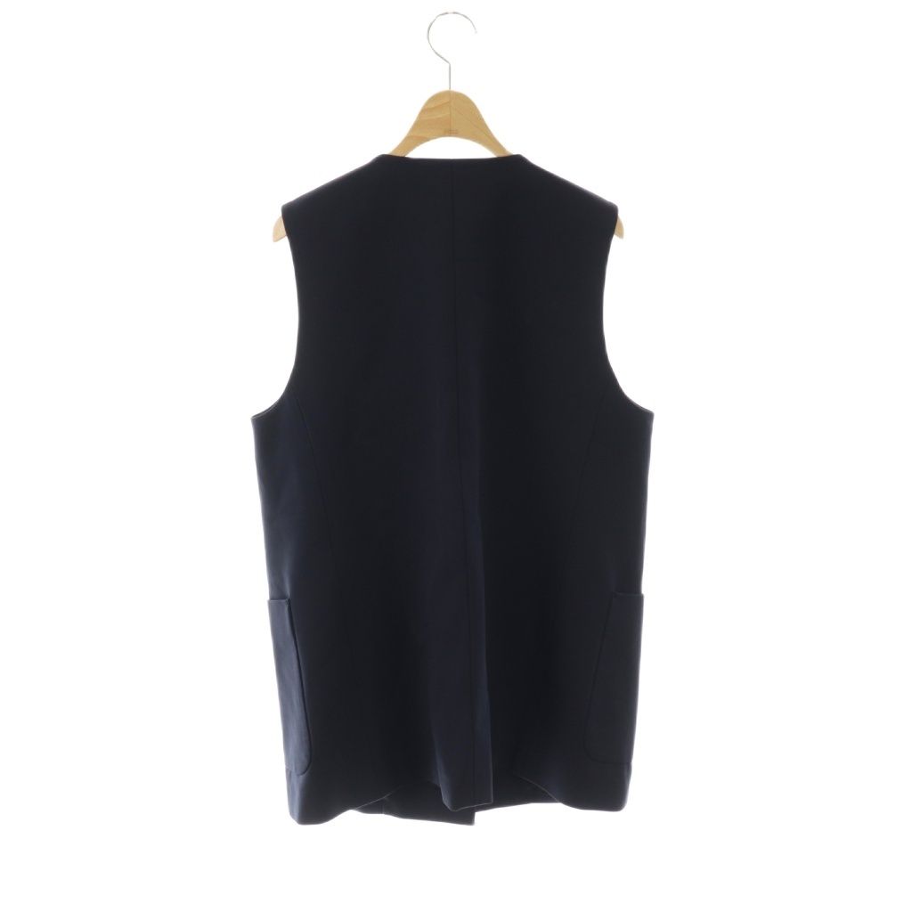 エムプルミエ ブラック M-Premier BLACK リングデザインジレ ベスト 前開き 38 紺 NR OS