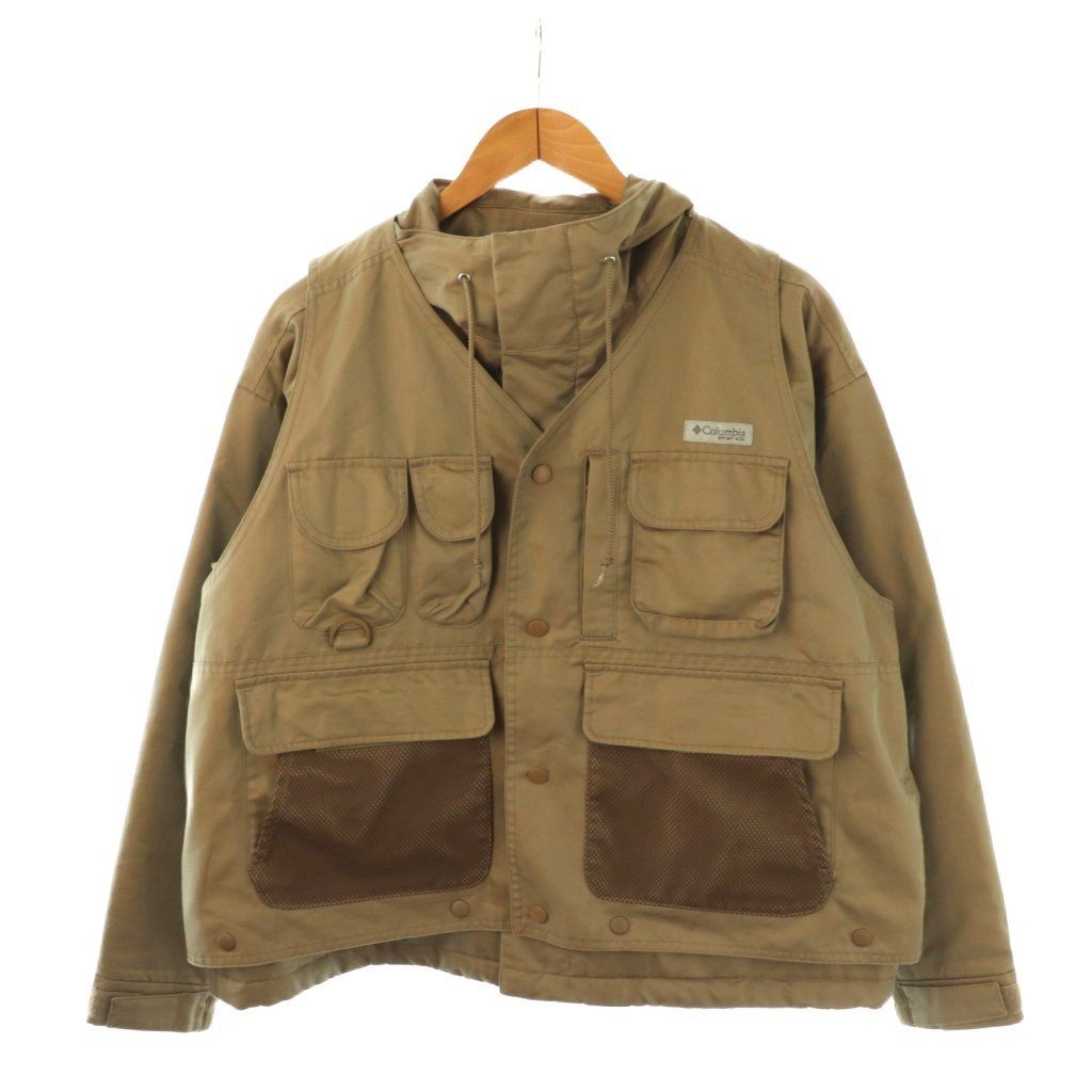 コロンビア Columbia BEAMS別注 Logriver BMS Insulated Jacket ジャケット ベスト 2点セット XS カーキ /HK ■OS ■SH