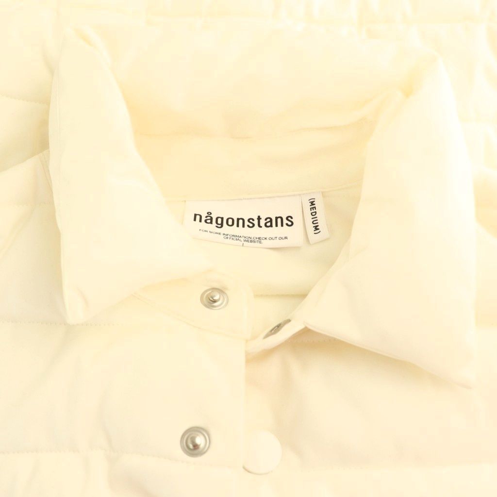  ナゴンスタンス nagonstans 25 AW half-sleeves batting shirt シャツ 五分袖 M オフホワイト HK OS その他 トップス
