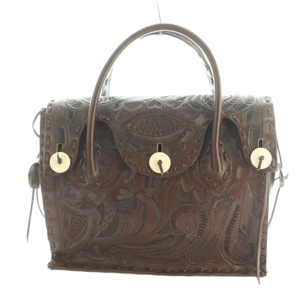 カービングトライブス Carving Tribes Maestra M ハンドバッグ レザー ブラウン |MI OS