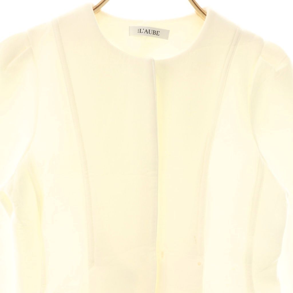 ローブブラン L'AUBE BLANC 25SS Double Knit Peplum Jacket