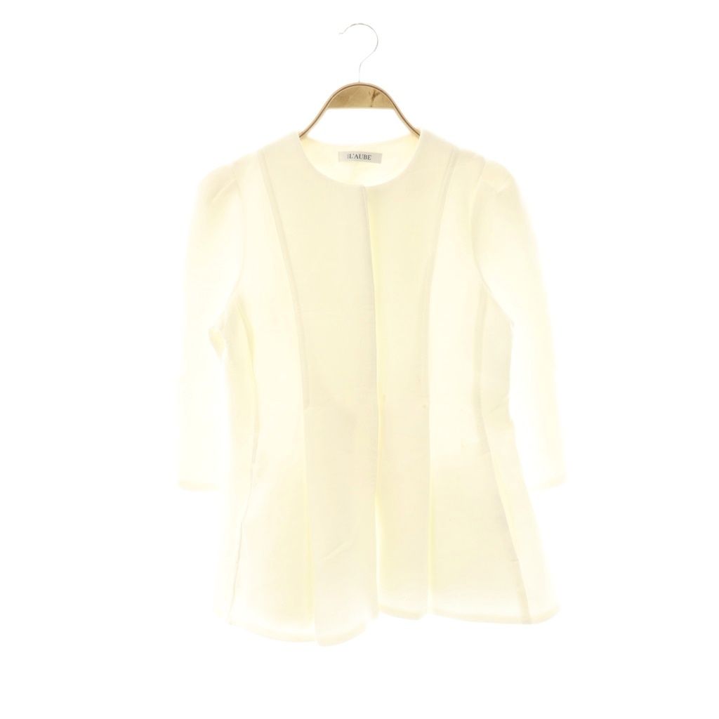 ローブブラン L'AUBE BLANC 25SS Double Knit Peplum Jacket