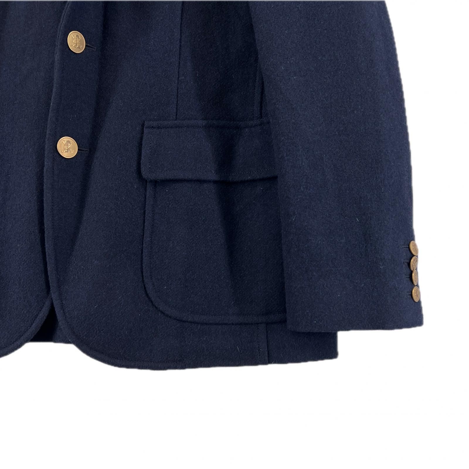 極美品△RALPH LAUREN ラルフローレン ウール100％ エンブレム ロゴ