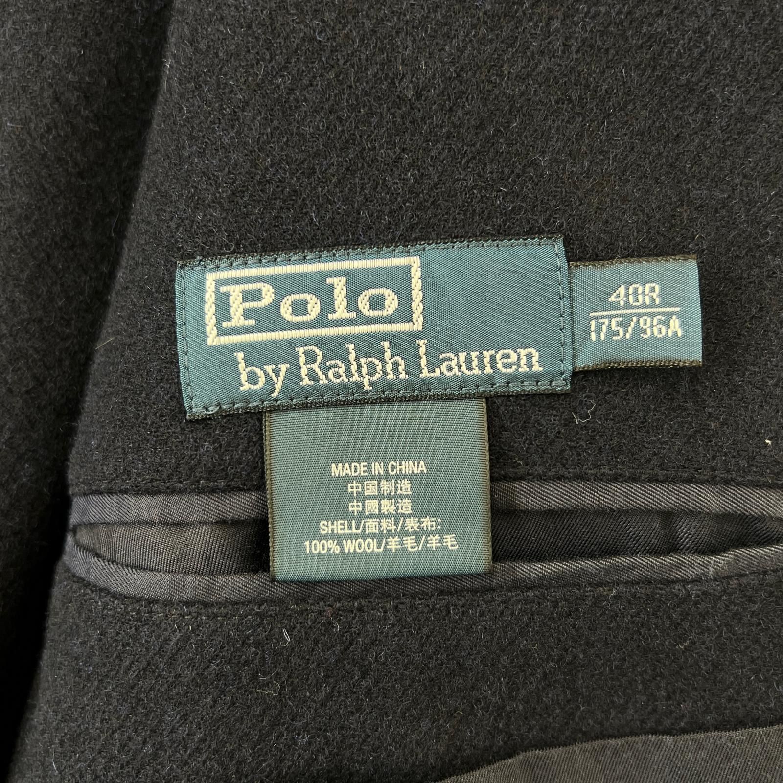 極美品△RALPH LAUREN ラルフローレン ウール100％ エンブレム ロゴ
