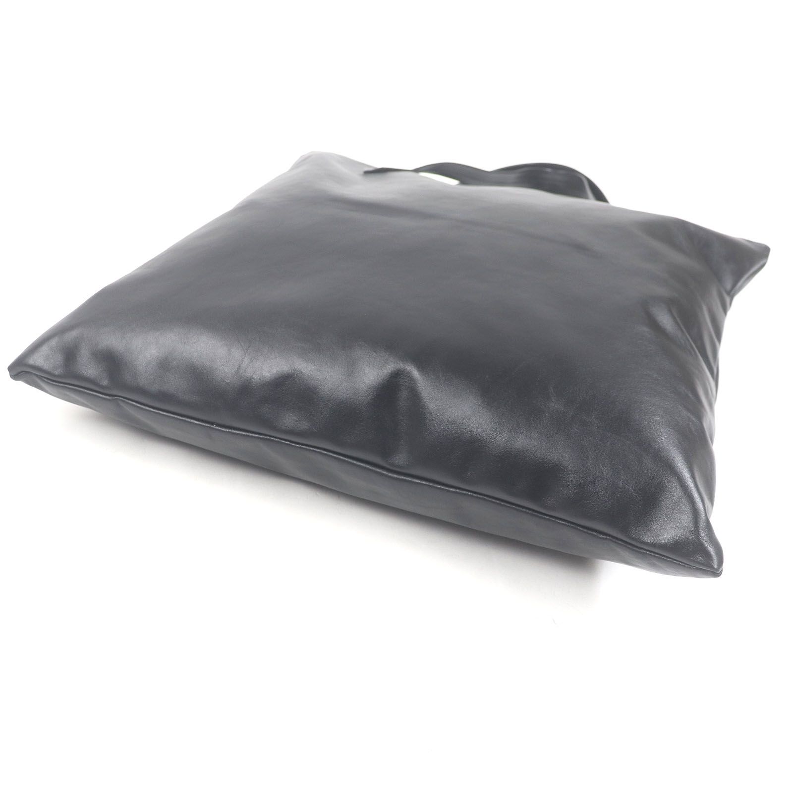 美品□JIL SANDER ジルサンダー FLAT ZIP TOTE ロゴ刻印 オールレザー