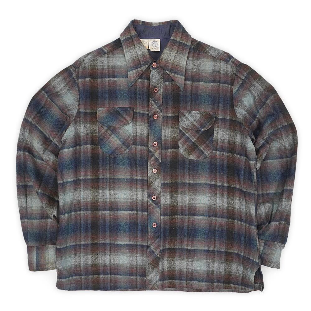 ケニントン KENNINGTON 70s 70年代 ウールシャツ レギュラーカラー