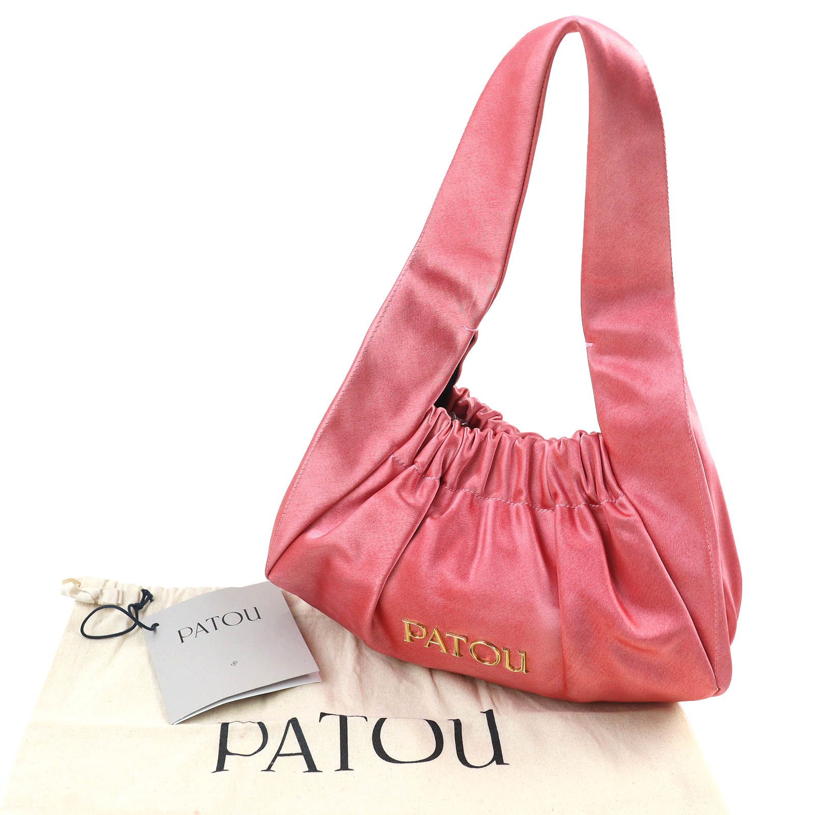 極美品△PATOU パトゥ AC0540159426P Le Biscuit ロゴ サテン ワン