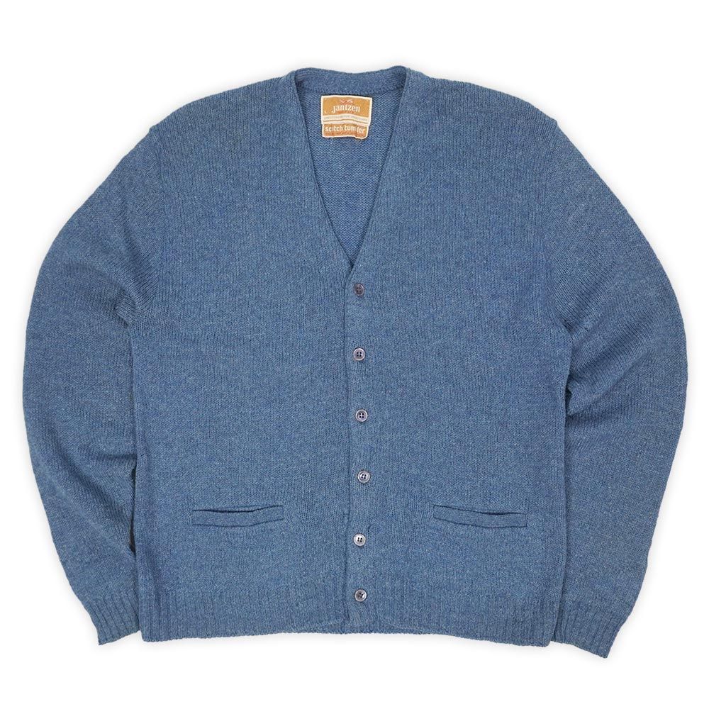 ジャンセン JANTZEN 70s 70年代 ウールニットカーディガン 無地