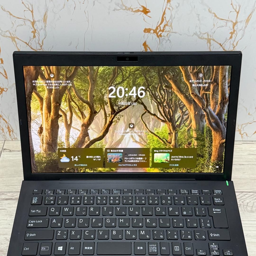 VAIO/SONY/カメラ/SSD256/Windows11/黒/ノートパソコン Office付き