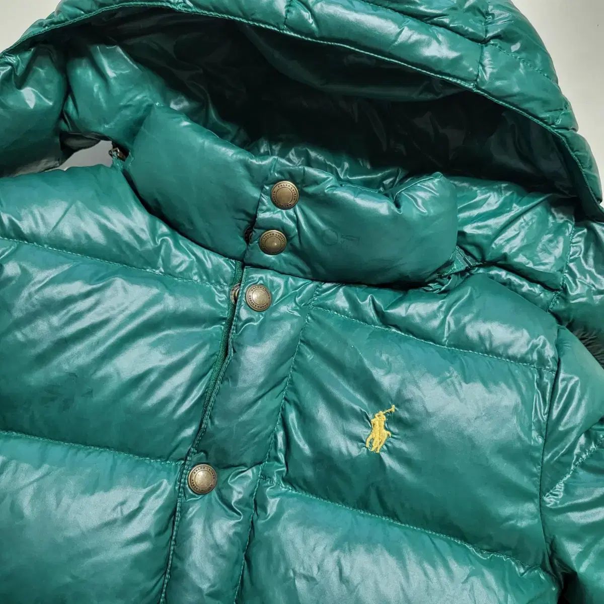 ポロラルフローレン キッズ 6 グリーン パファー グロシー ダウン