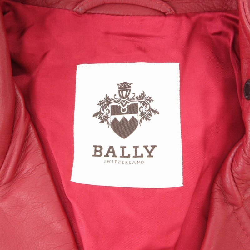 バリー BALLY 美品 ダブルライダース 革ジャン ジャケット ラムレザー