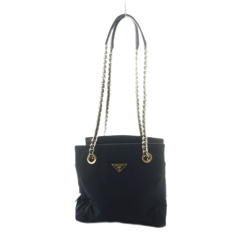 プラダ PRADA ショルダーバッグ トート 三角ロゴ チェーンショルダー