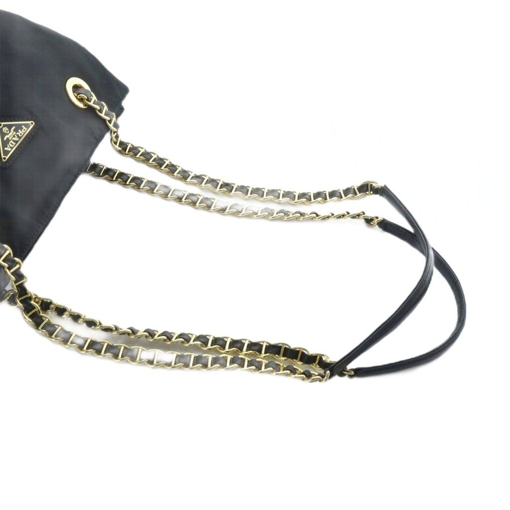 プラダ PRADA ショルダーバッグ トート 三角ロゴ チェーンショルダー
