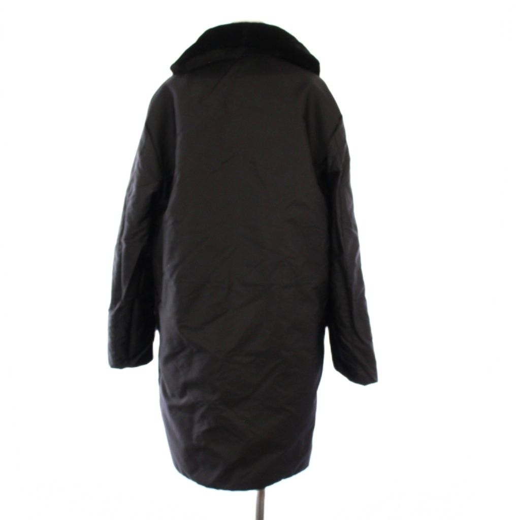 【中古】プラダ PRADA 24AW RE-NYLON リバーシブル ロングコート アウター シープスキンファー 36 黒 56A162 プラダ PRADA 24AW RE-NYLON リバーシブル ロングコート アウター