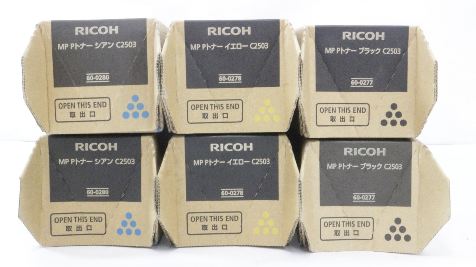 リコー トナー C 2503 6本 シアン イエロー ブラック RICOH -D-F 06-byebye