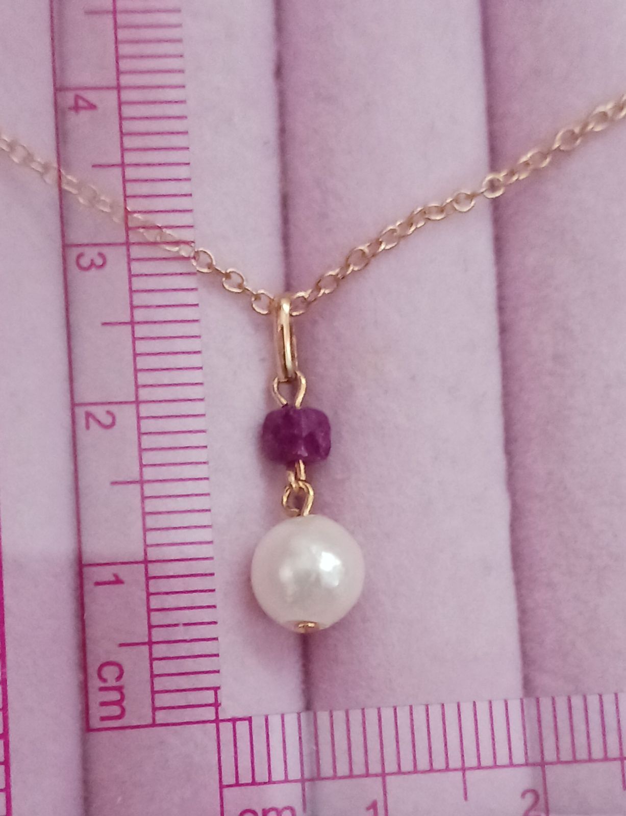 K18ペンダントトップ（真珠　ルビー) K18ペンダントトップ（真珠 ルビー) ルビーk18ペンダントトップ ビズー