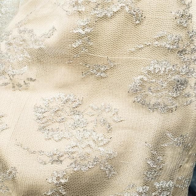 ヨシエイナバ ☆ レース フレンチスリーブ プルオーバー 11 ベージュシルバー ヨシエイナバ ☆ レース フレンチスリーブ プルオーバー 11 日本製