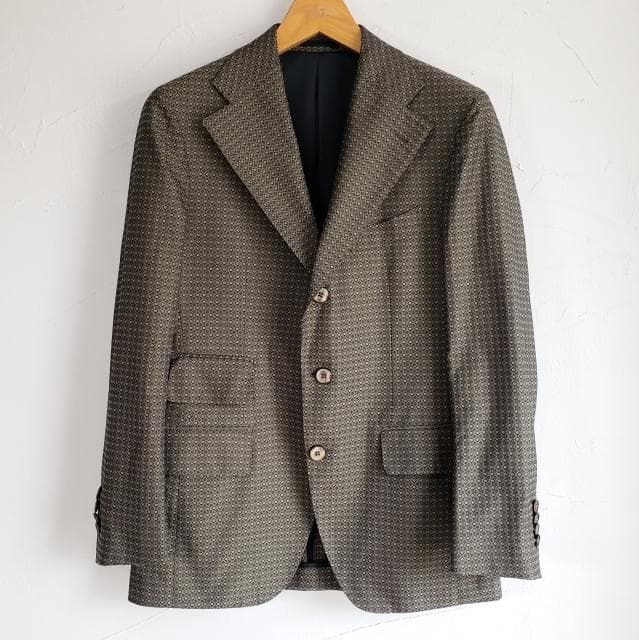 美品 ガブリエレ パジーニ ☆ 総柄 テーラード ジャケット 46 アンコン