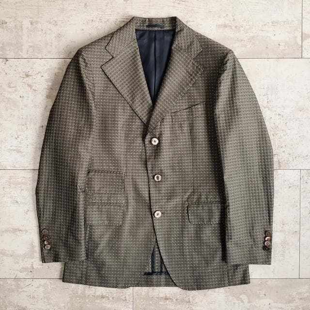 美品 ガブリエレ パジーニ ☆ 総柄 テーラード ジャケット 46 アンコン