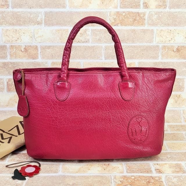 イビザ IBIZA レザー トートバッグ A 4 OK プラム系