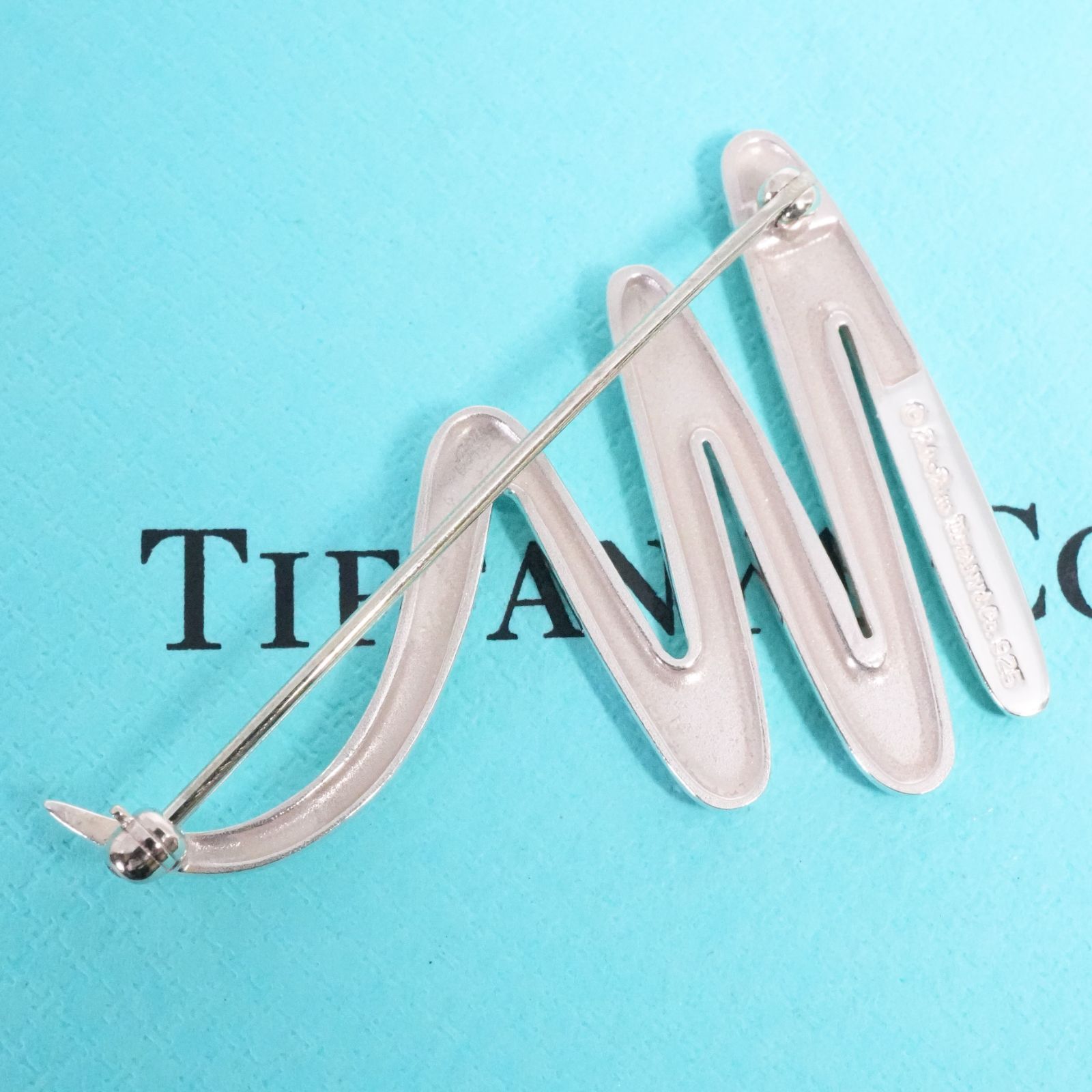 極美品ヴィンテージ ティファニー スクリブル ブローチ シルバー25