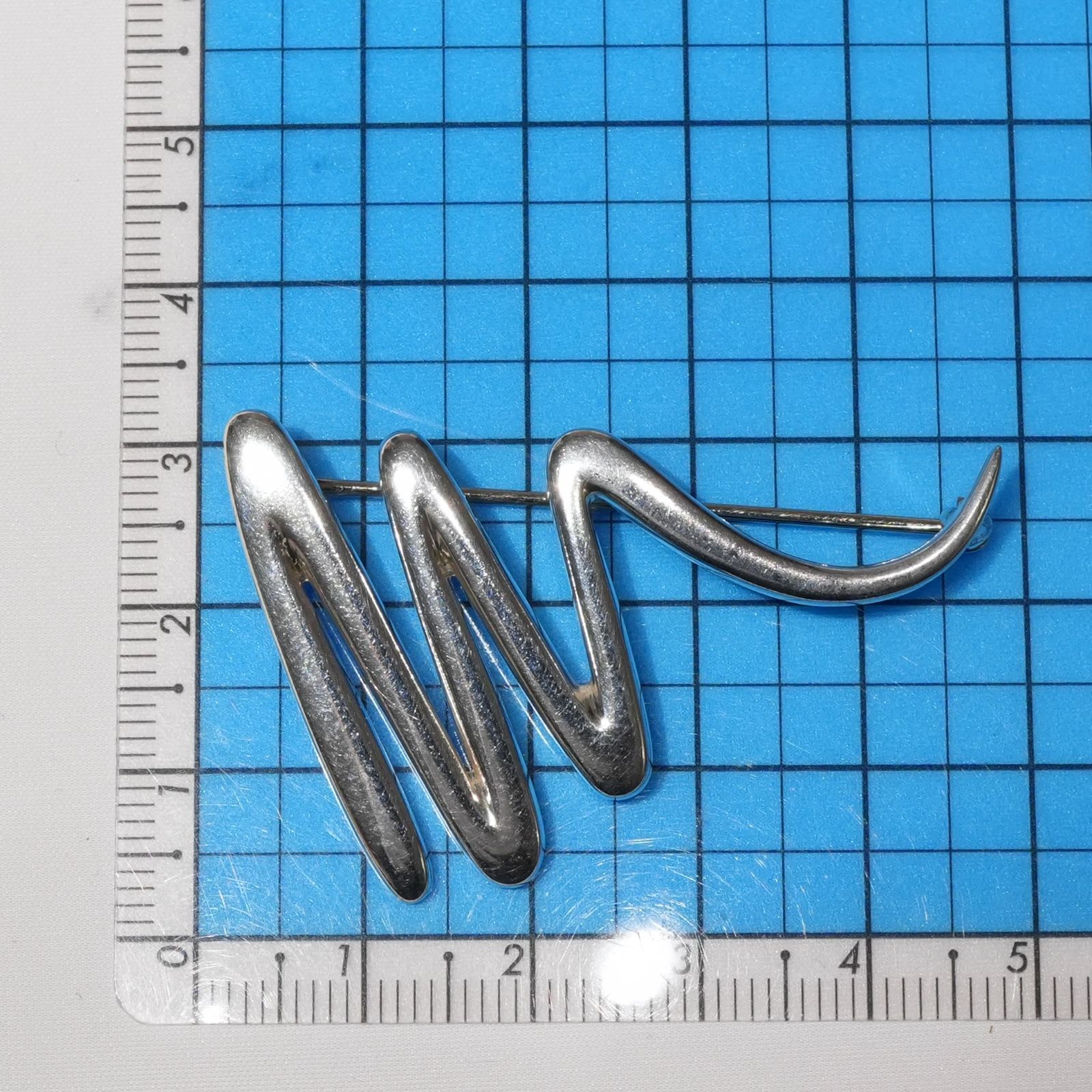 極美品ヴィンテージ ティファニー スクリブル ブローチ 注文 シルバー