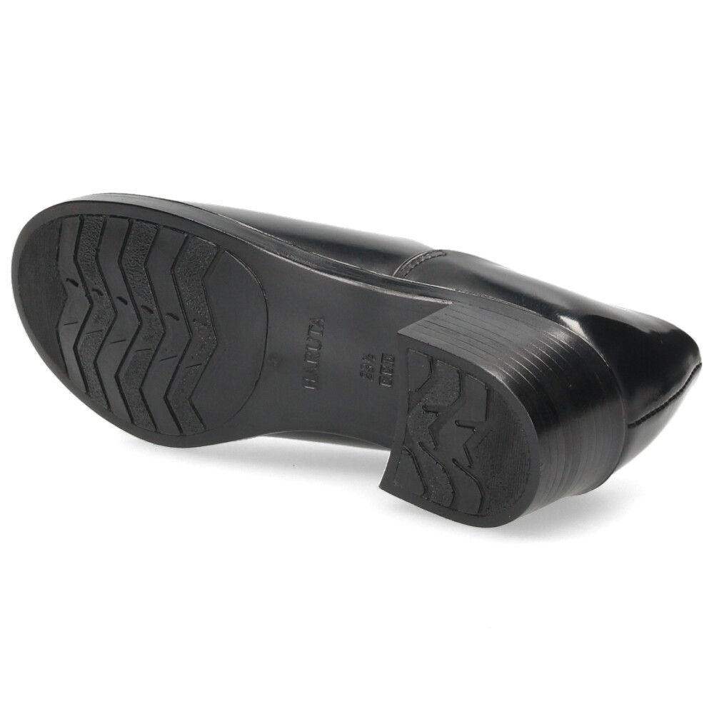 ヒールアップスポックシューズ レディース ハルタ HARUTA 476 靴 革靴 黒 クロ ブラック 3 E スポックシューズ 太ヒール スタイルアップ その他 靴 レディース